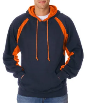 1262 Badger Adult Hook Hooded Blended Fleece Navy/ Burnt Orange