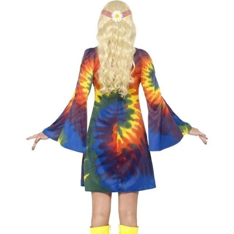 1960s Tie Dye Costume Adult Rainbow