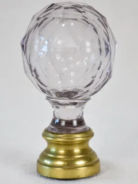 19th century violet crystal balustrade ball 5½"