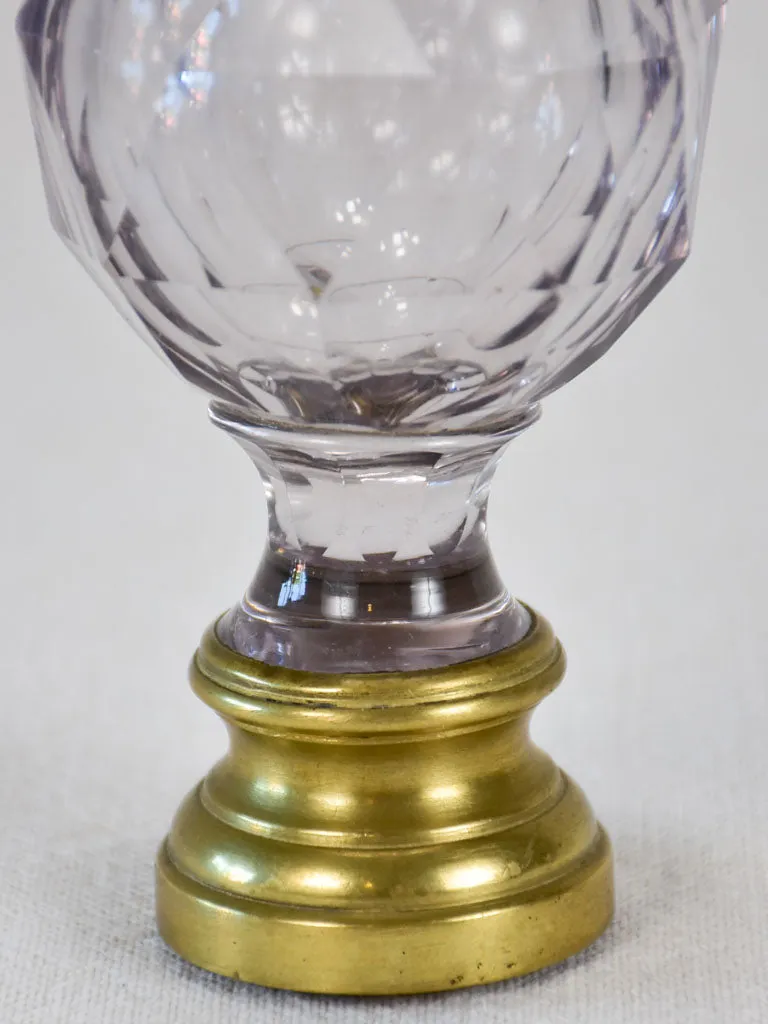 19th century violet crystal balustrade ball 5½"