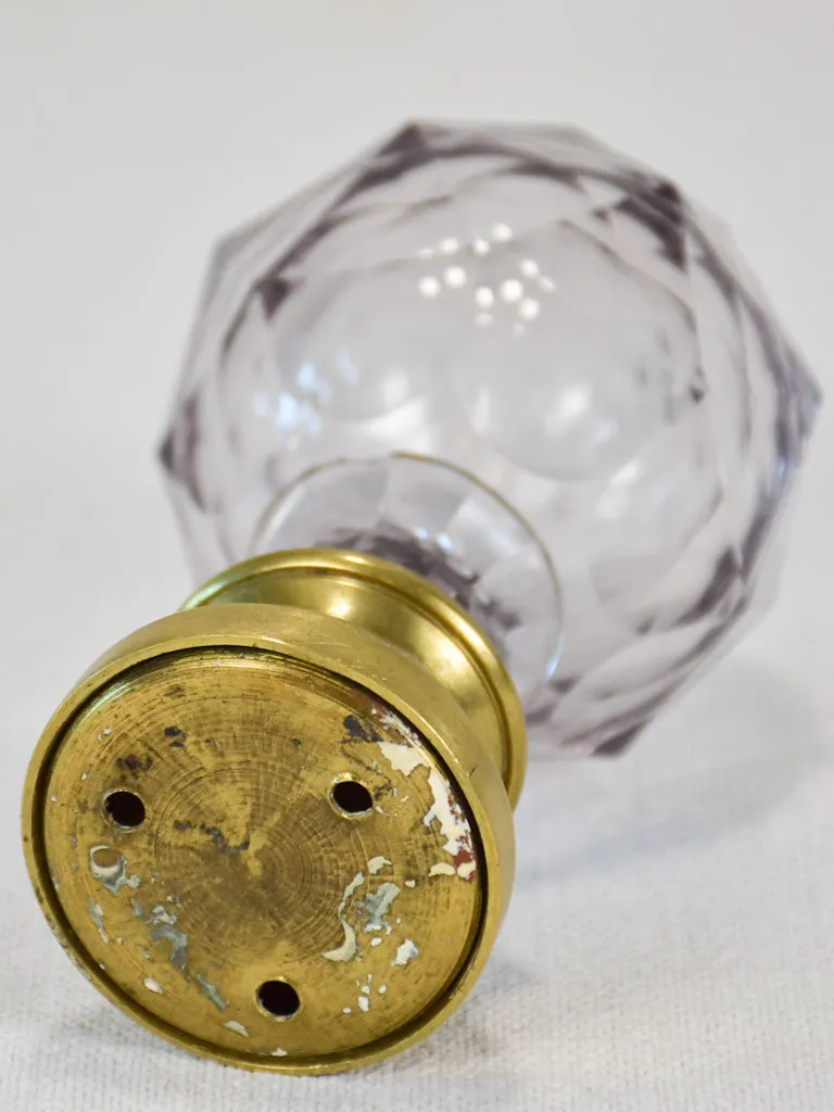 19th century violet crystal balustrade ball 5½"