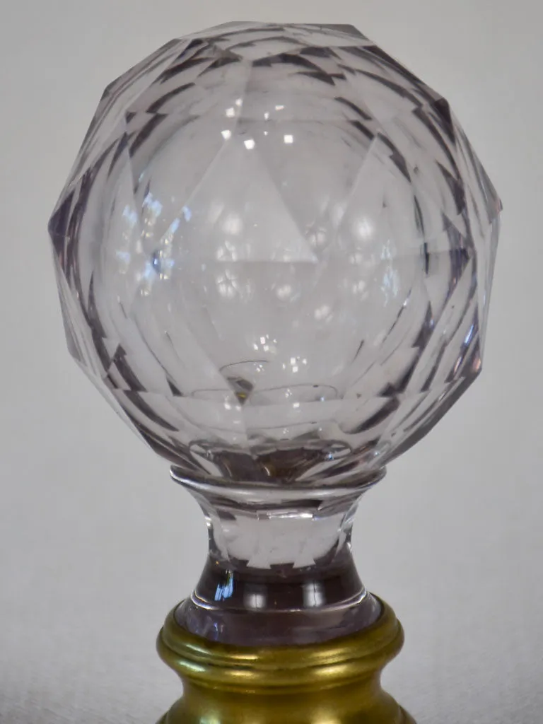 19th century violet crystal balustrade ball 5½"