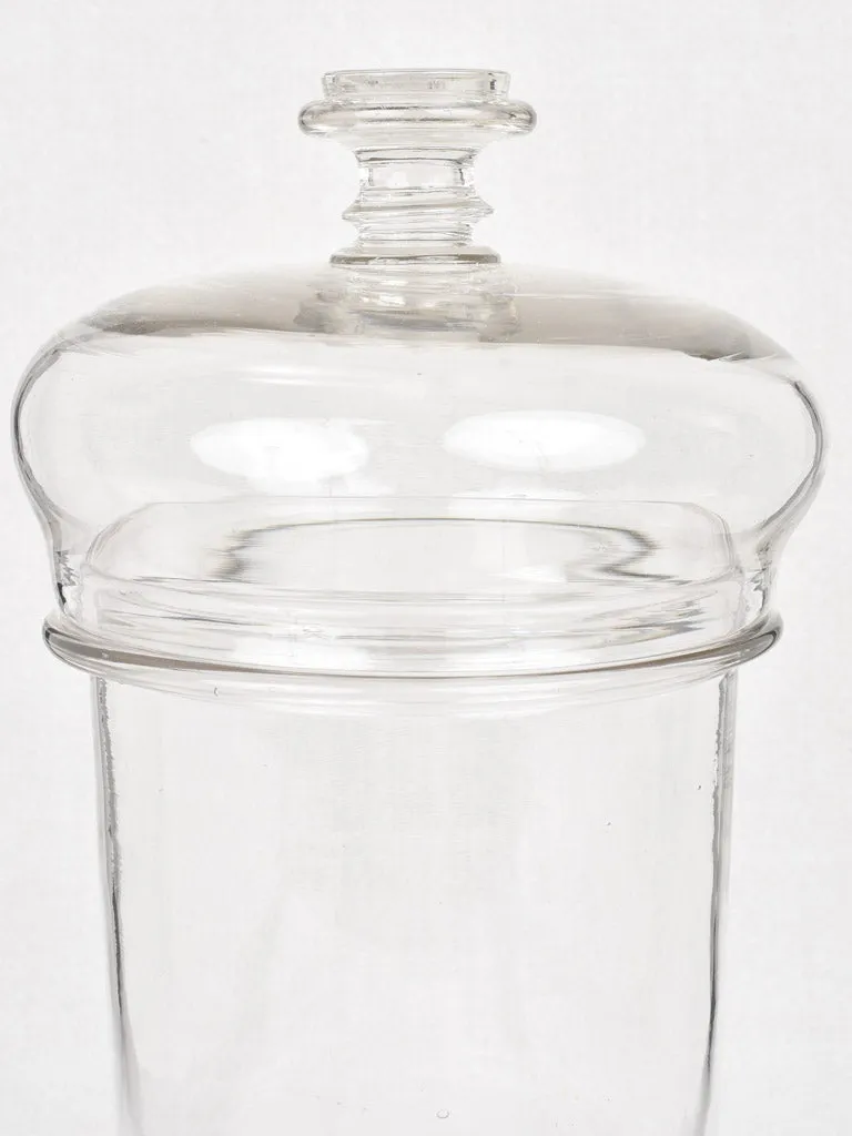 3 antique lidded glass candy / biscuit jars 11½"