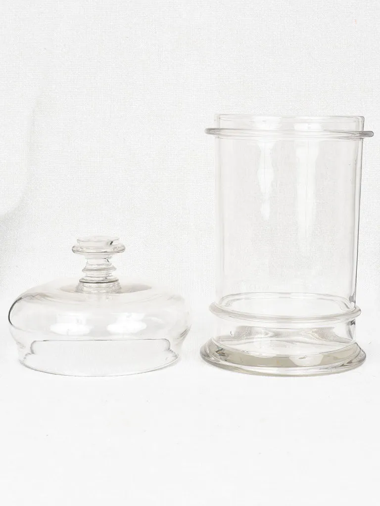 3 antique lidded glass candy / biscuit jars 11½"
