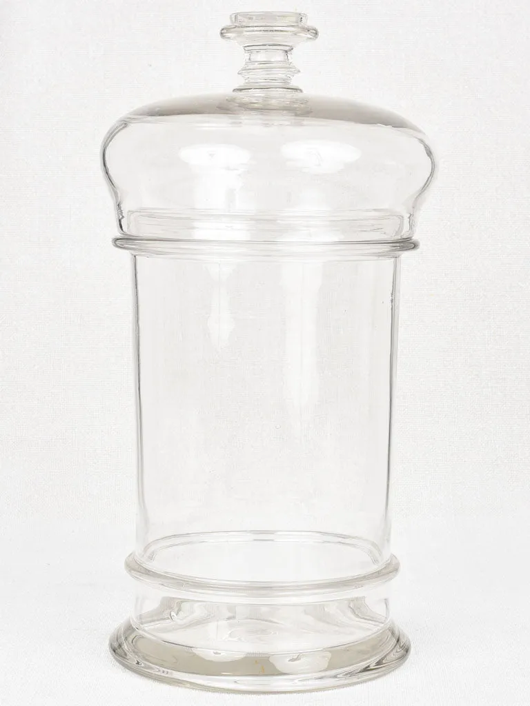 3 antique lidded glass candy / biscuit jars 11½"