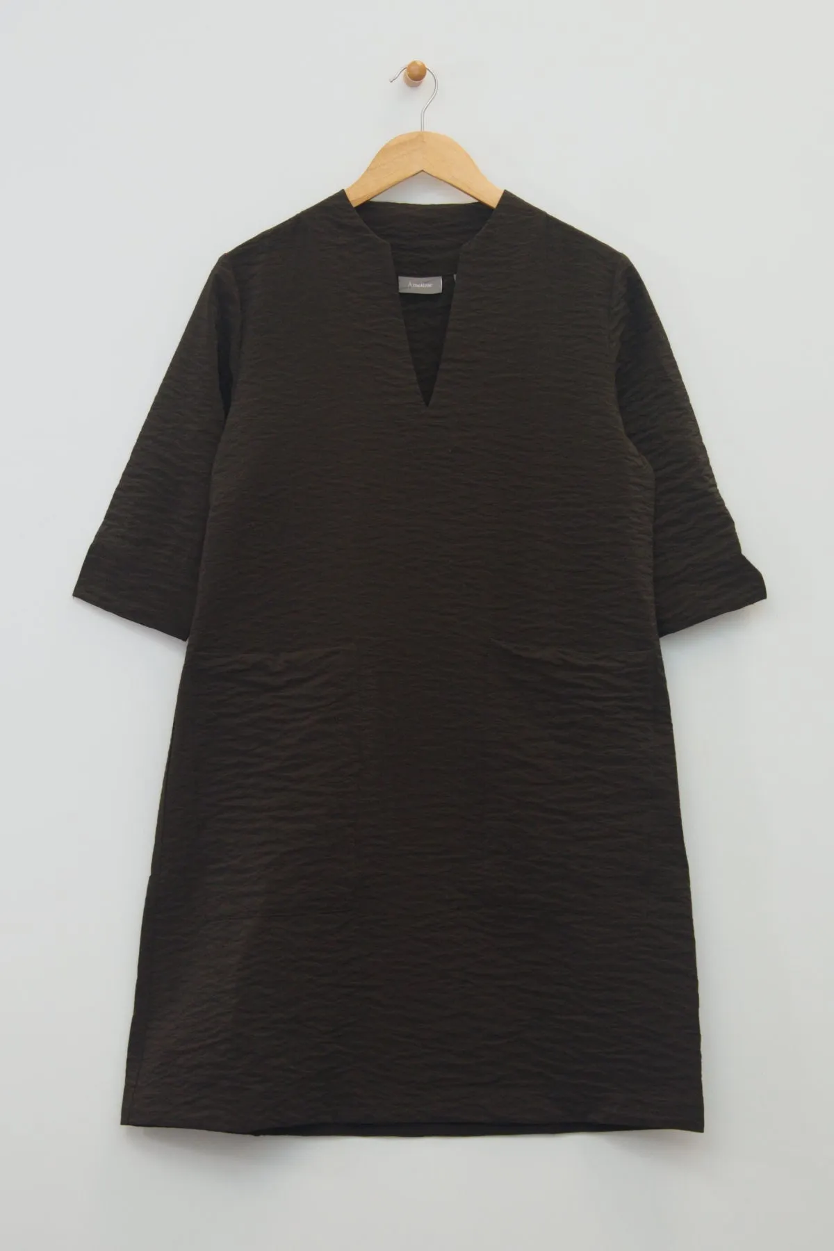 38” Crispy Mandarin V Dress