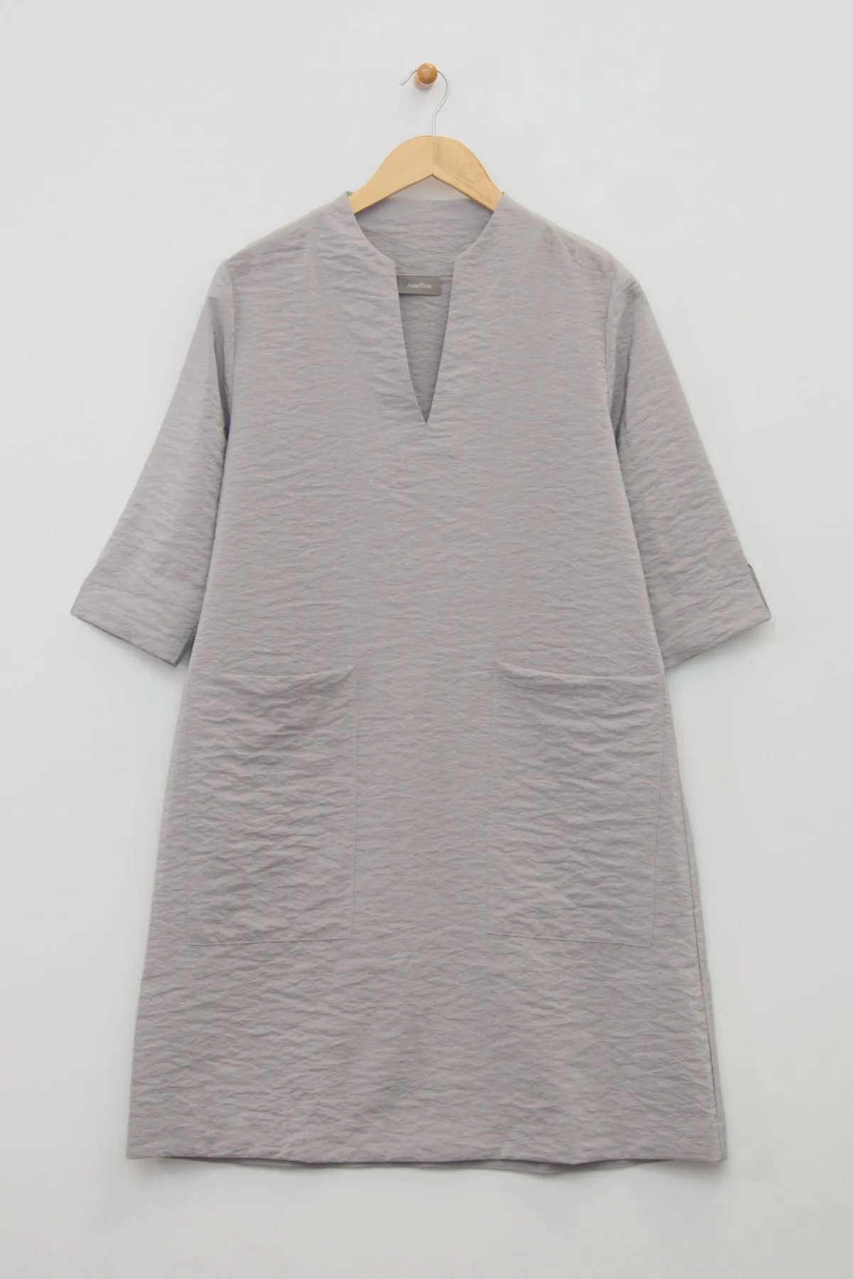 38” Crispy Mandarin V Dress