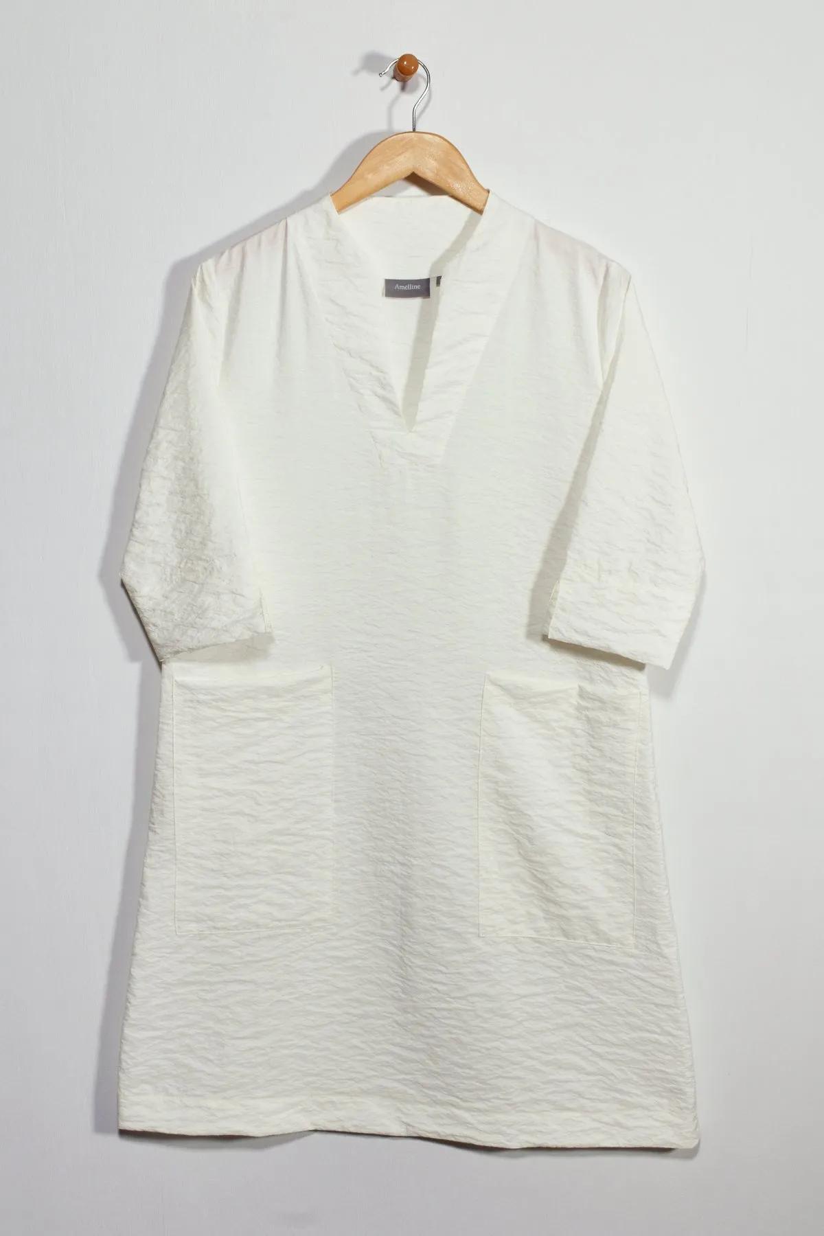 38” Crispy Mandarin V Dress