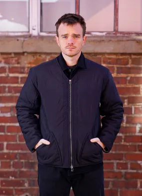 3sixteen Zip Liner Jacket - Black Nylon/Sherpa