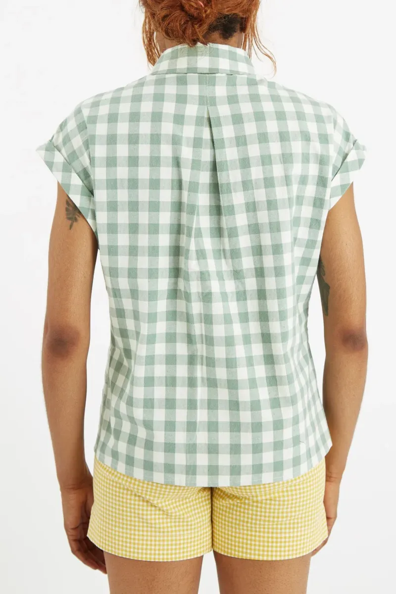 Abinaya Picnic Check Shirt Green