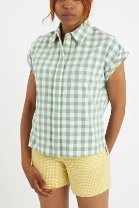 Abinaya Picnic Check Shirt Green