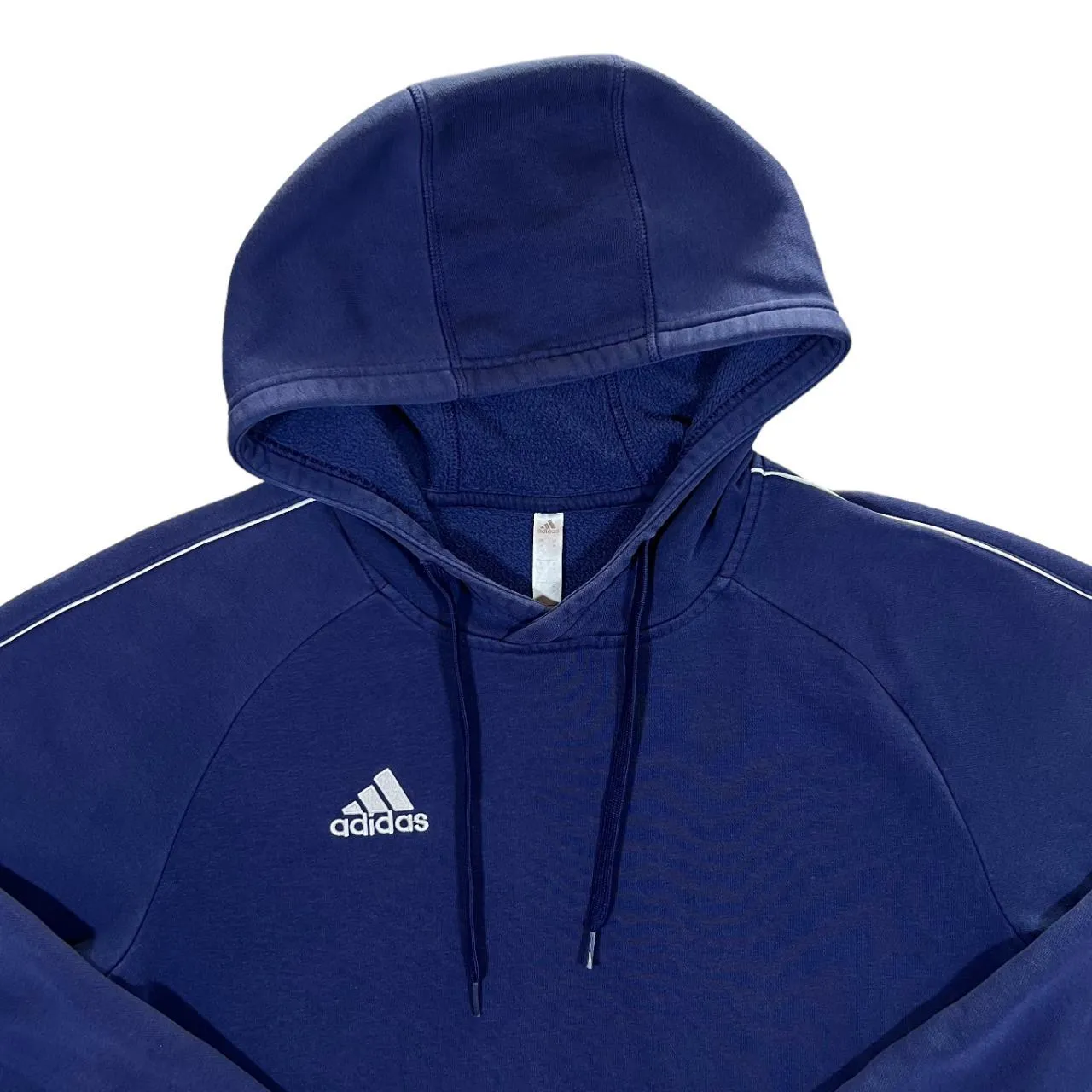 ADIDAS Classic Essential Embroidered Mini Logo Navy Blue Pullover Hoodie