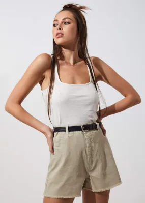 Afends Womens Ashley - Hemp Square Neck Singlet - White