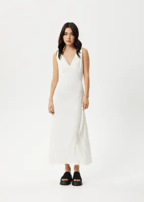 AFENDS Womens Focus - Seersucker Maxi Dress - White