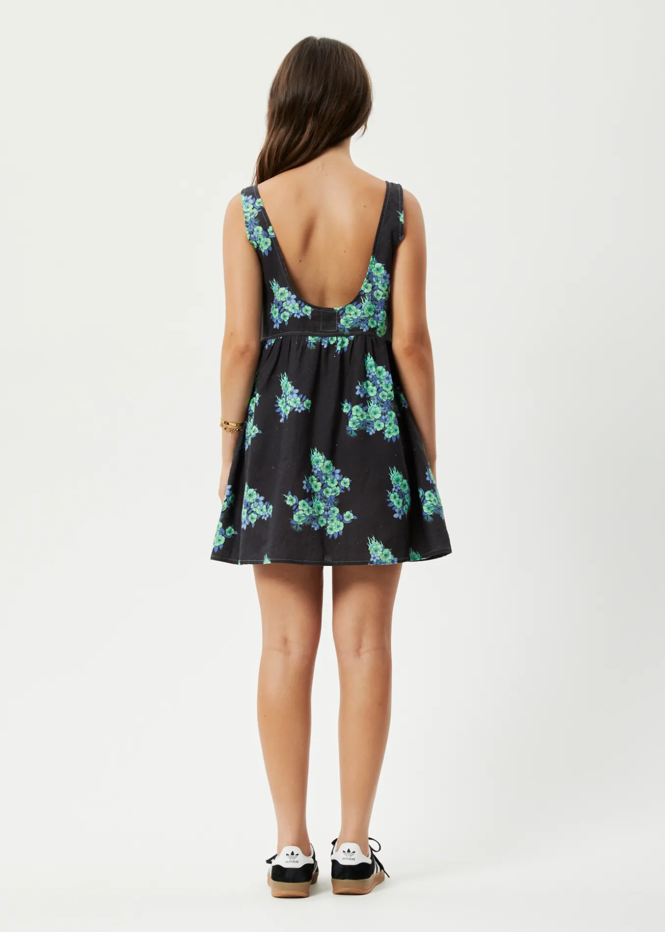 AFENDS Womens House Of Darwin Jesse - Mini Dress - Charcoal Floral