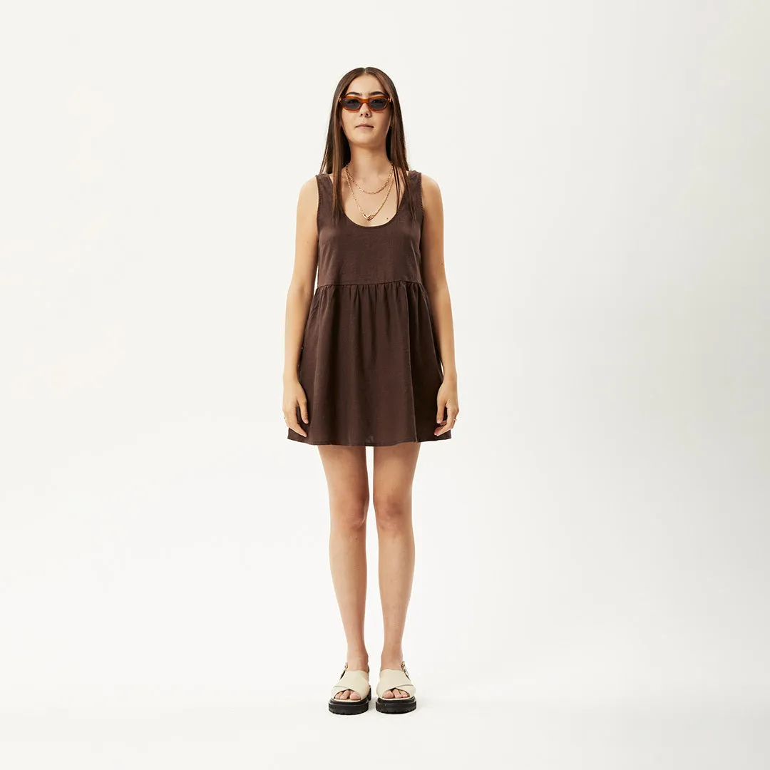 AFENDS Womens Jesse - Mini Dress - Coffee
