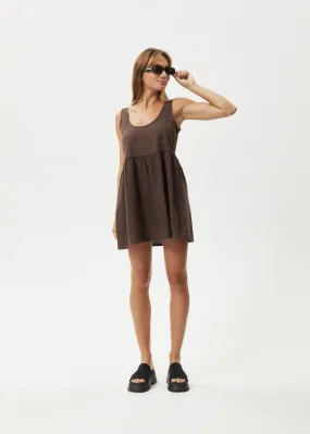 AFENDS Womens Jesse - Mini Dress - Coffee