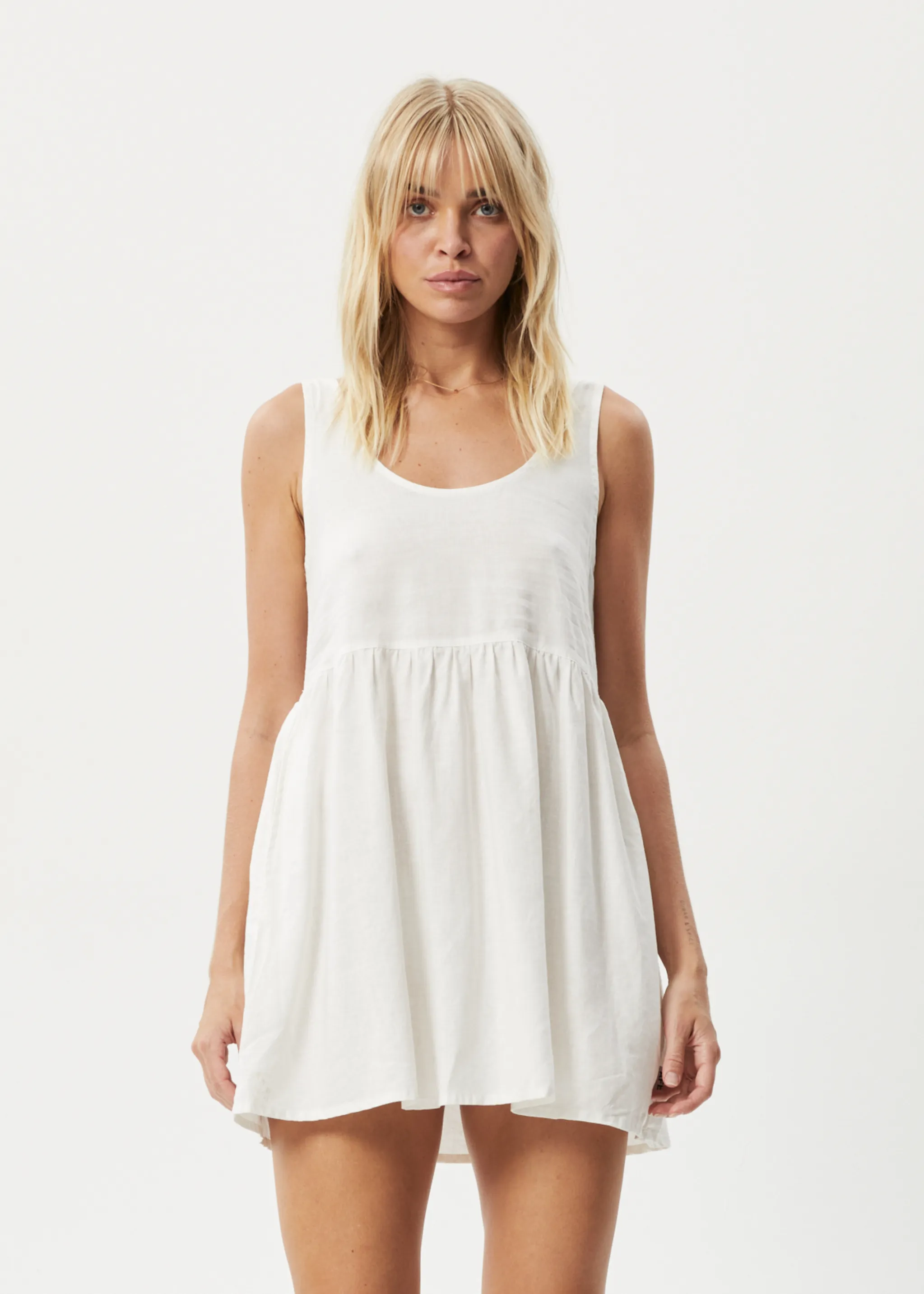 AFENDS Womens Jesse - Mini Dress - Natural