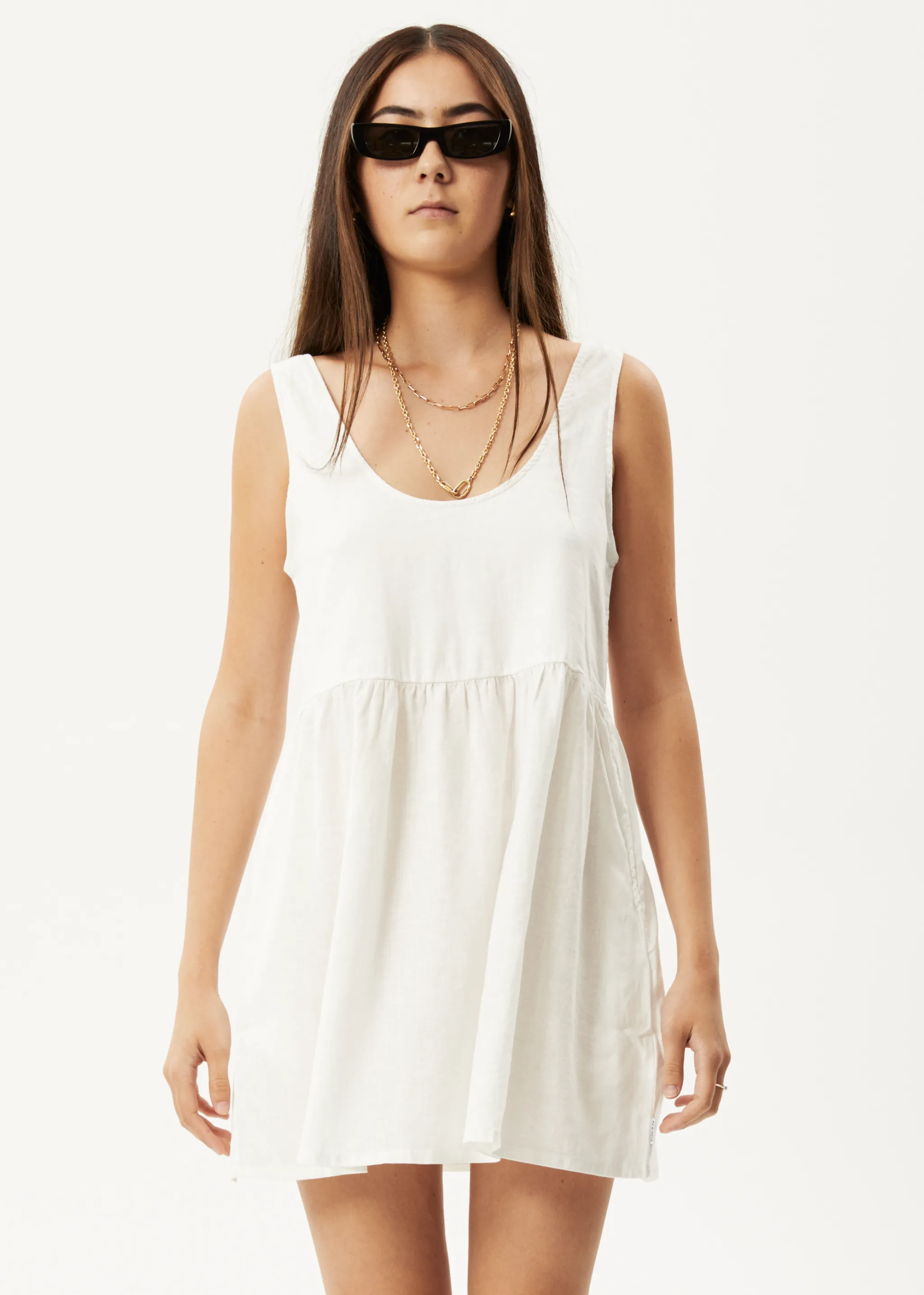 AFENDS Womens Jesse - Mini Dress - Natural