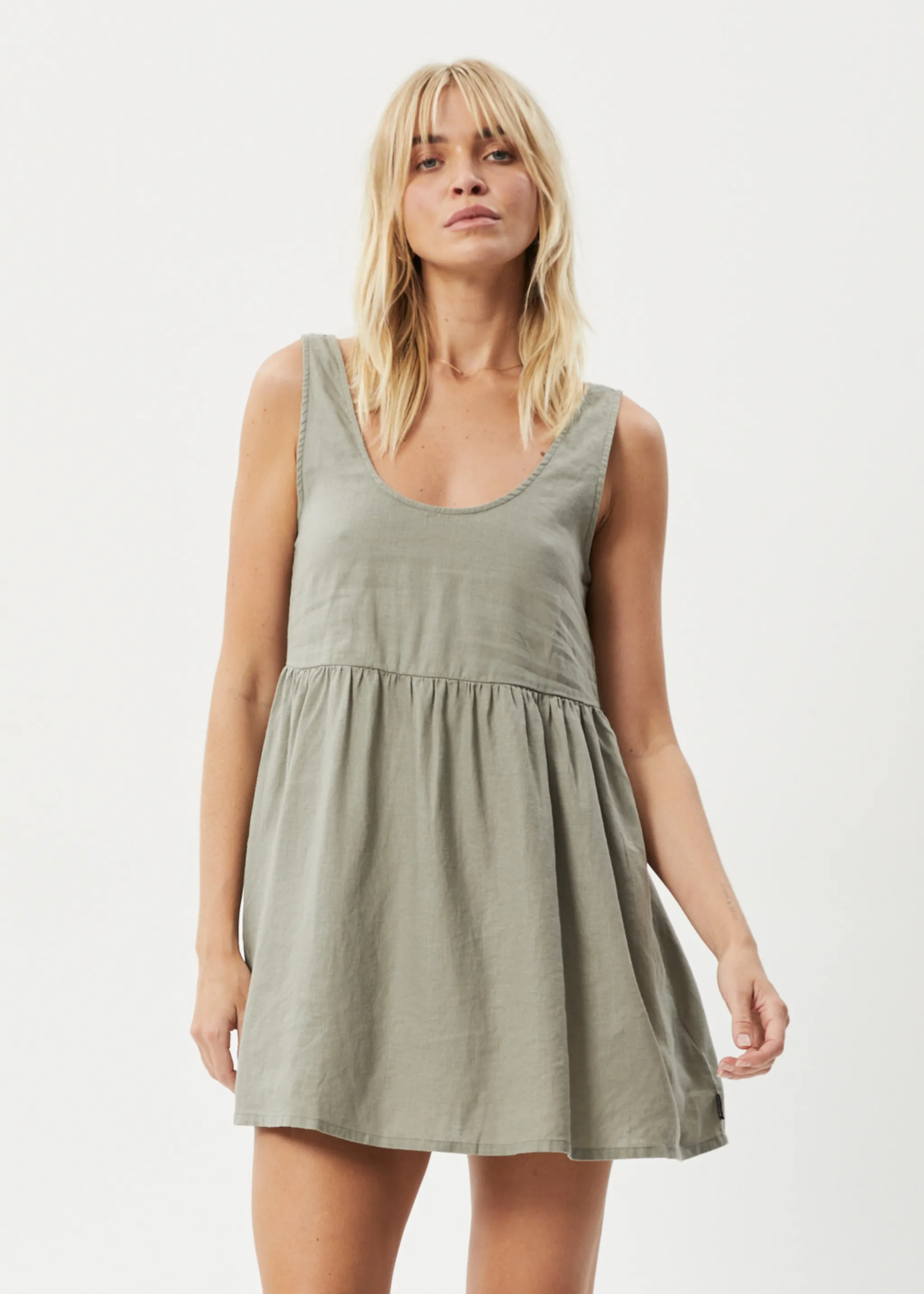 AFENDS Womens Jesse - Mini Dress - Olive