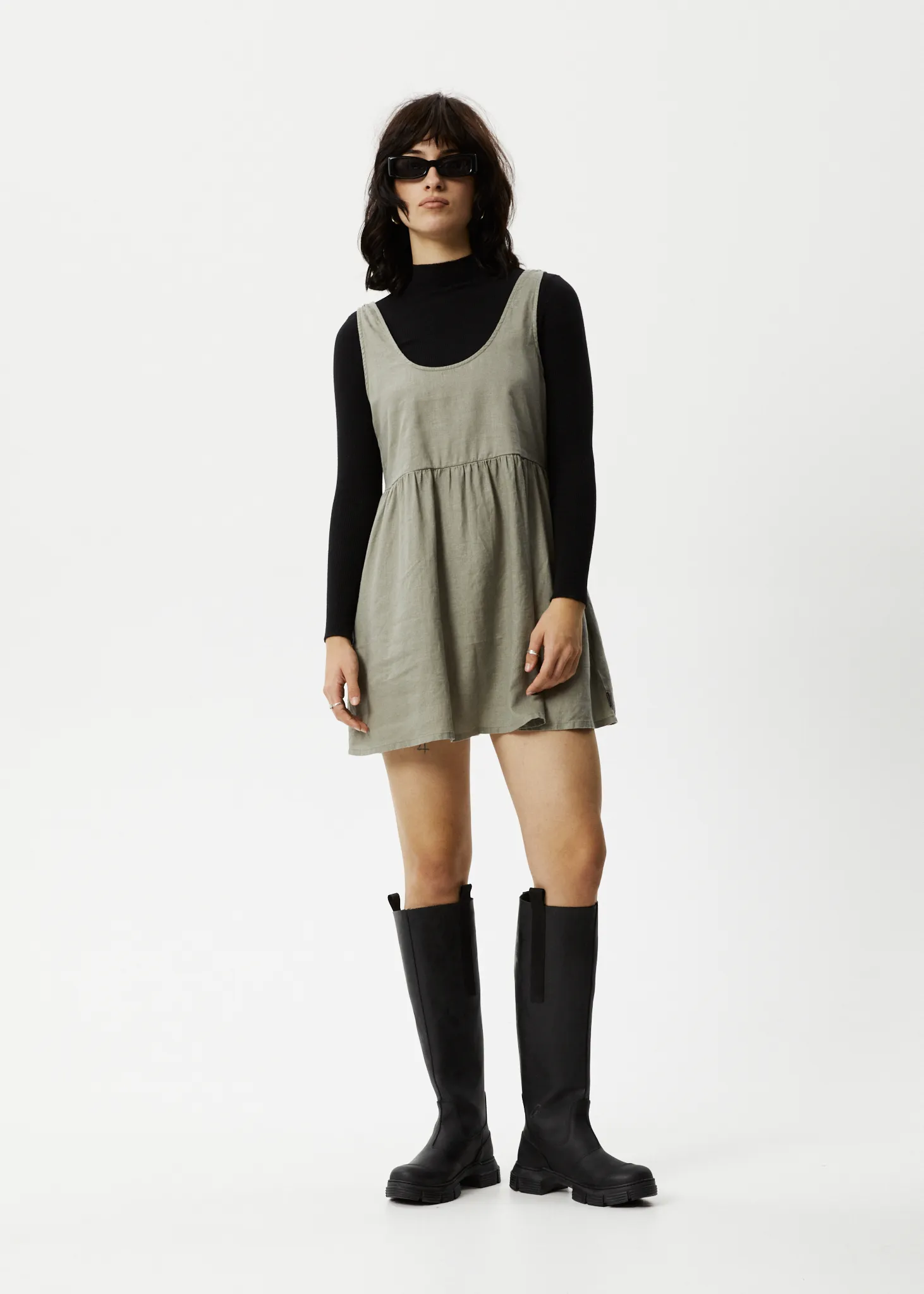 AFENDS Womens Jesse - Mini Dress - Olive