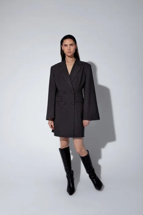 Andrea Blazer Dress - Deep Grey