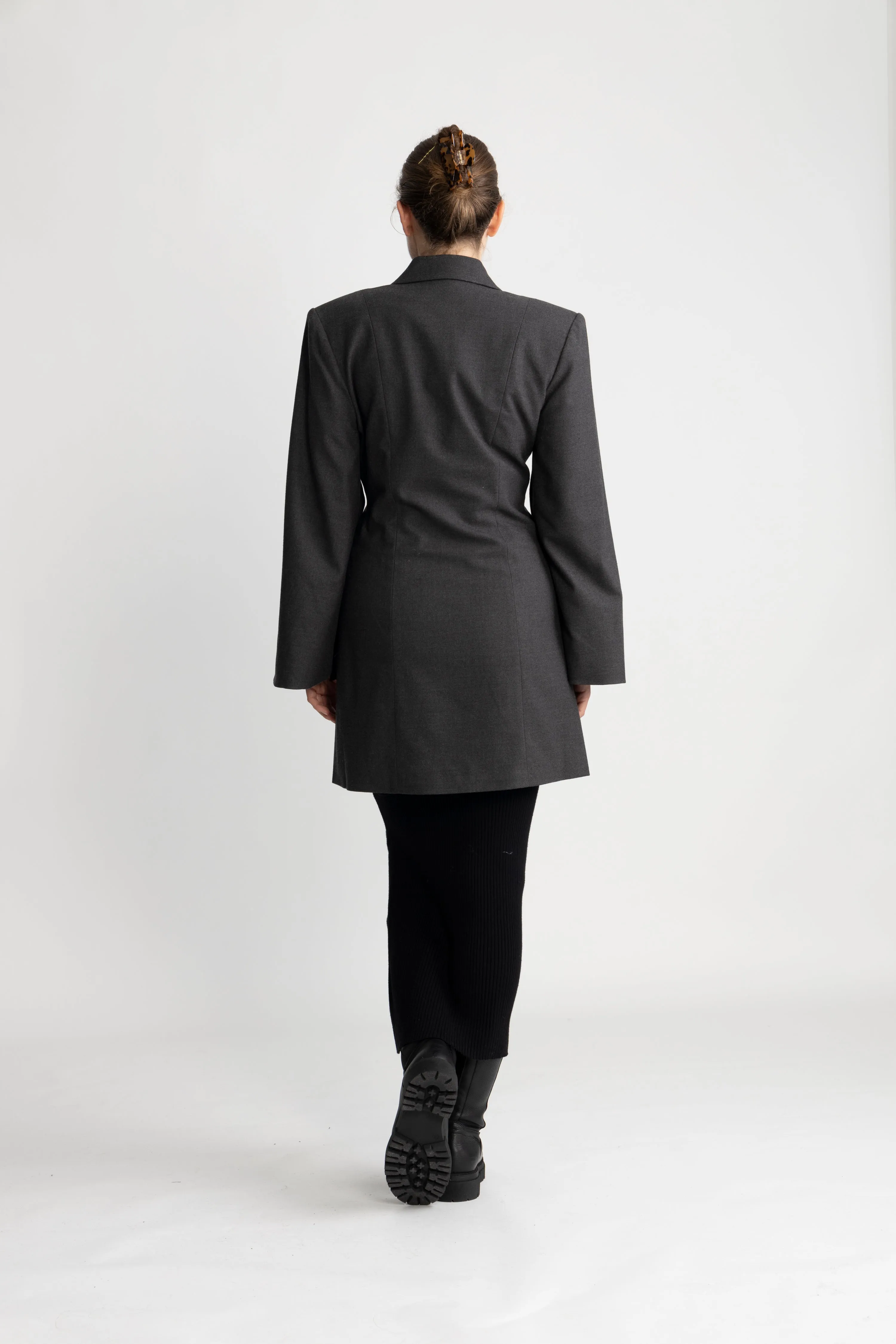 Andrea Blazer Dress - Deep Grey