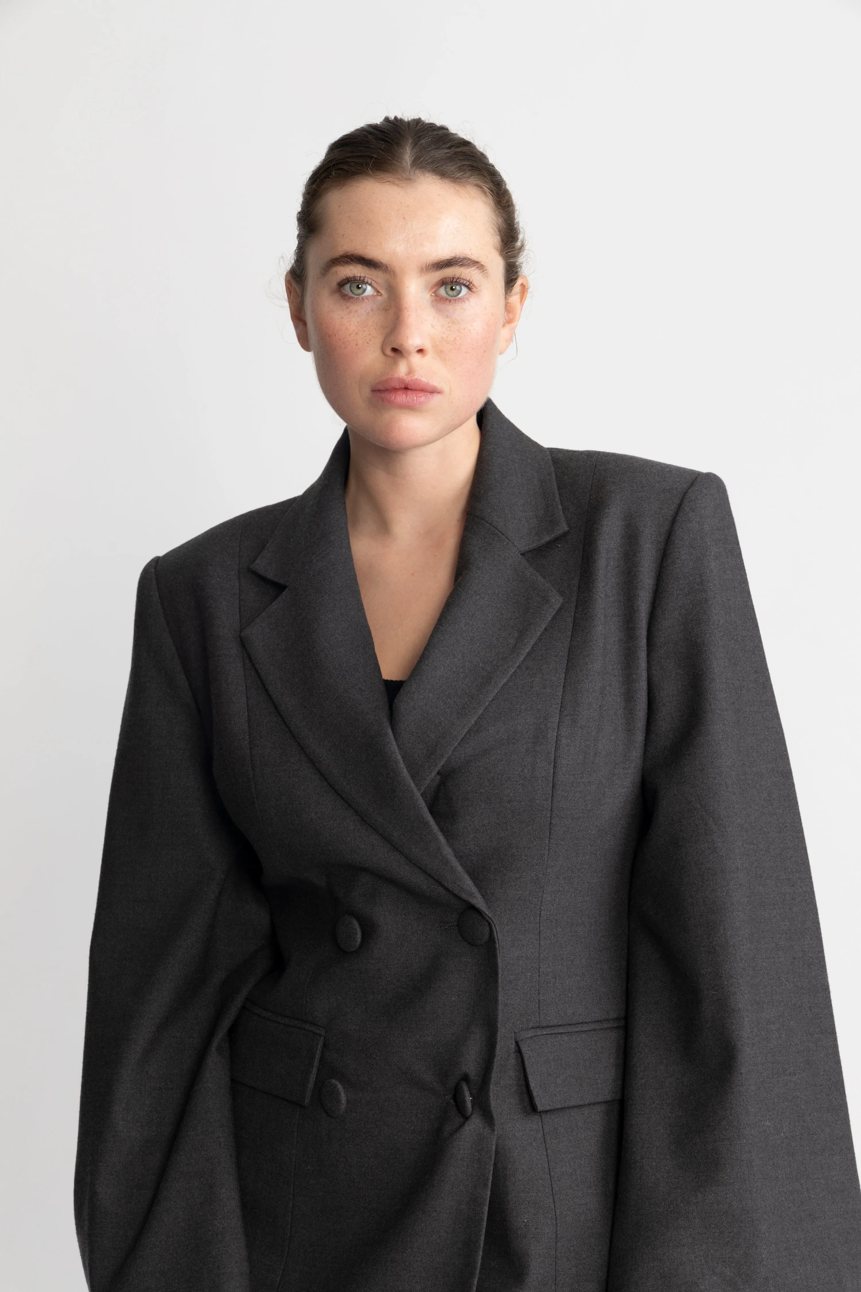Andrea Blazer Dress - Deep Grey