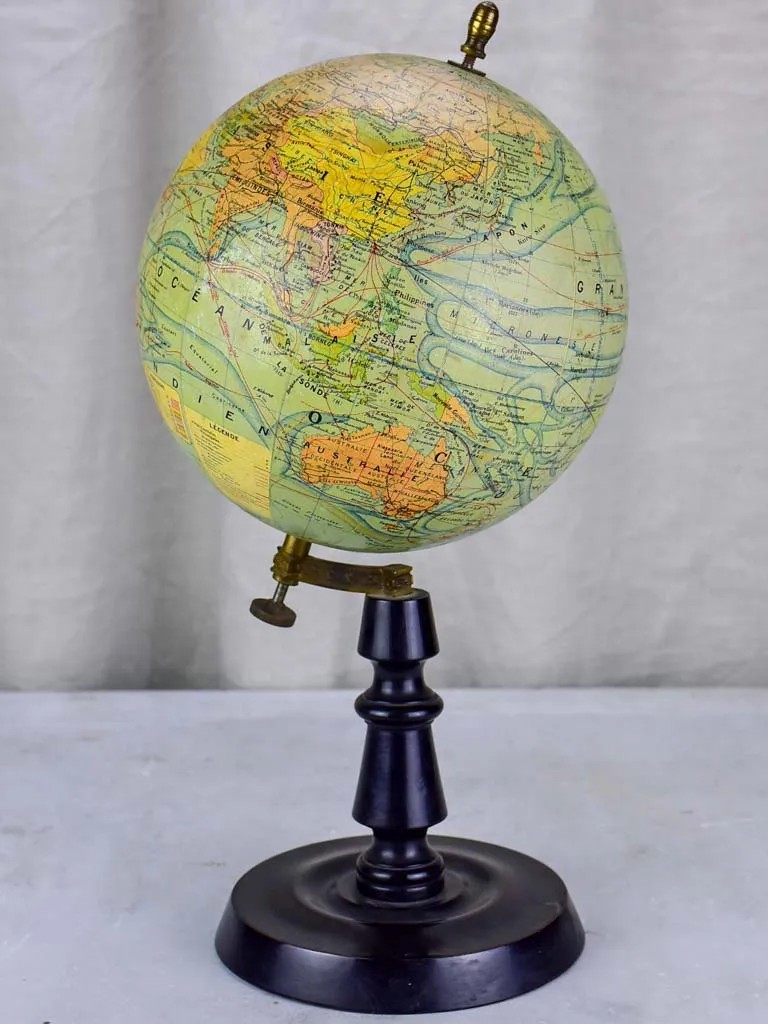 Antique French Napoleon III world globe - small