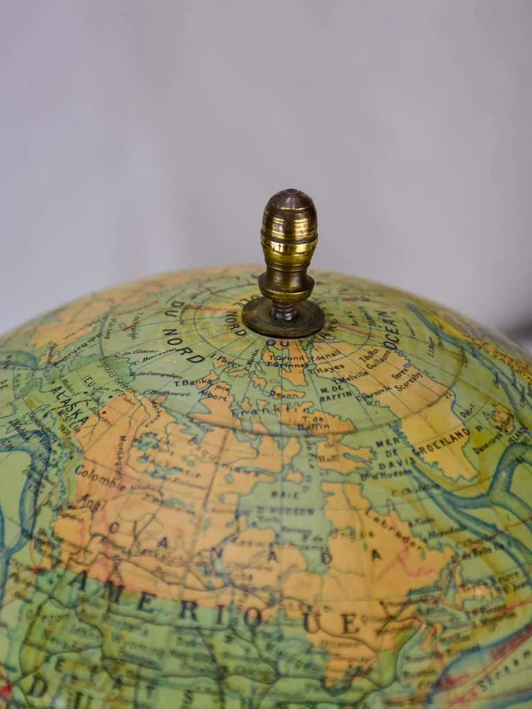 Antique French Napoleon III world globe - small