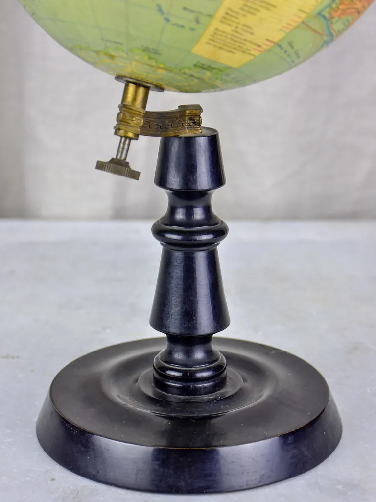 Antique French Napoleon III world globe - small