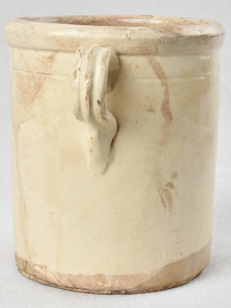 Antique Italian anchovy pot with handles 8"