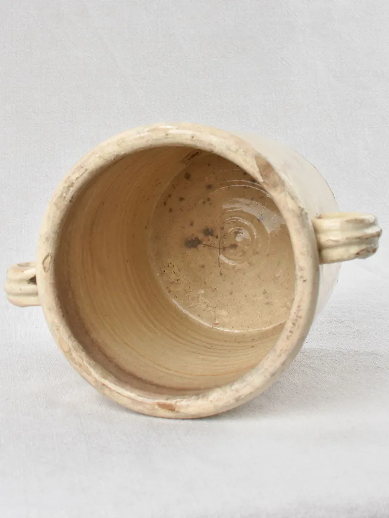 Antique Italian anchovy pot with handles 8"