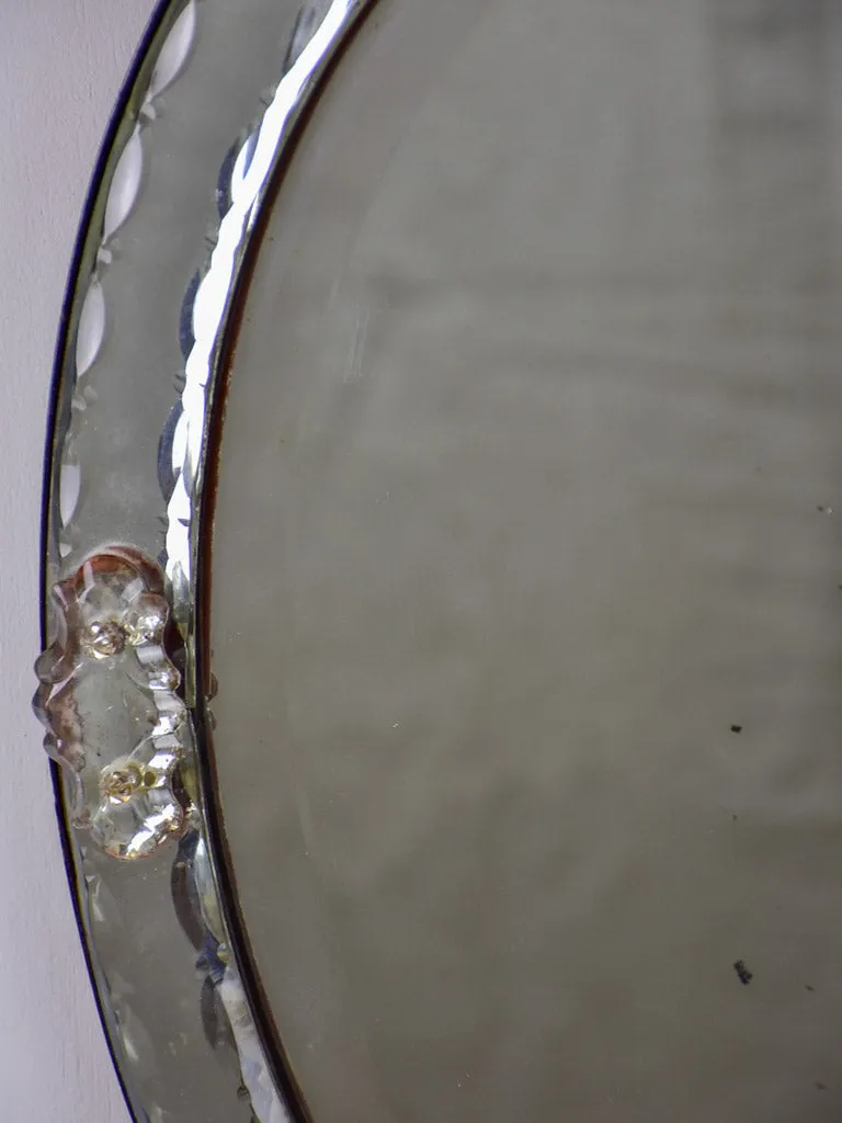 Antique Venetian mirror - oval 26½" x 17¾"