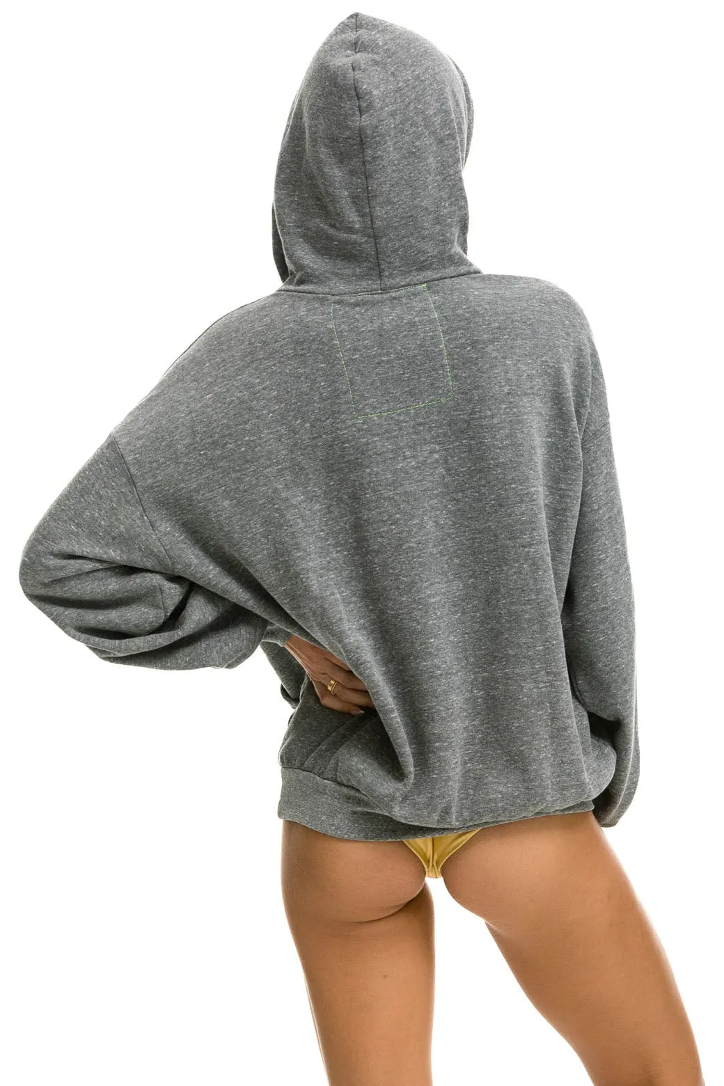 AVIATOR NATION RELAXED PULLOVER HOODIE - HEATHER GREY