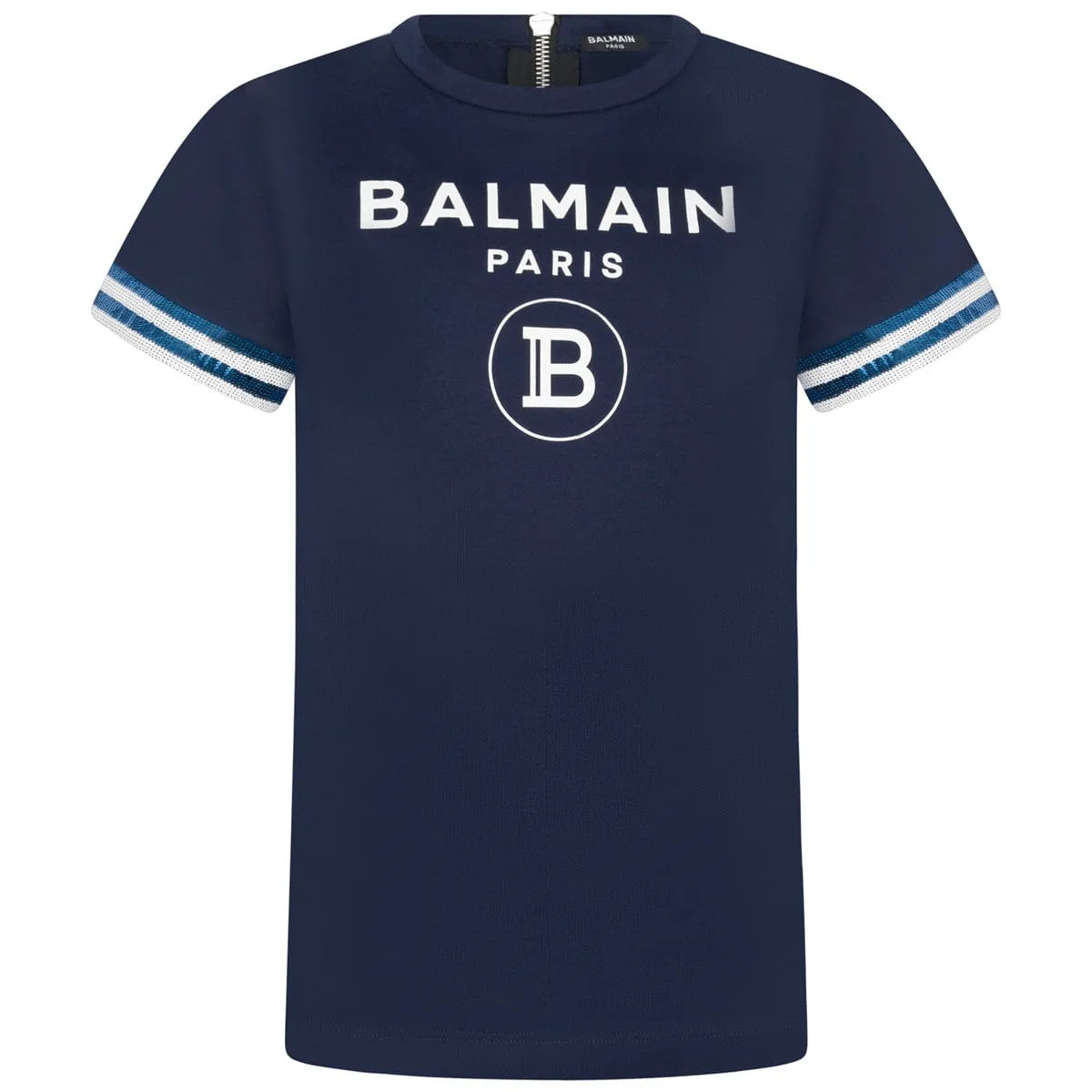 Balmain Girls Dress - Cotton Milano Logo Dress
