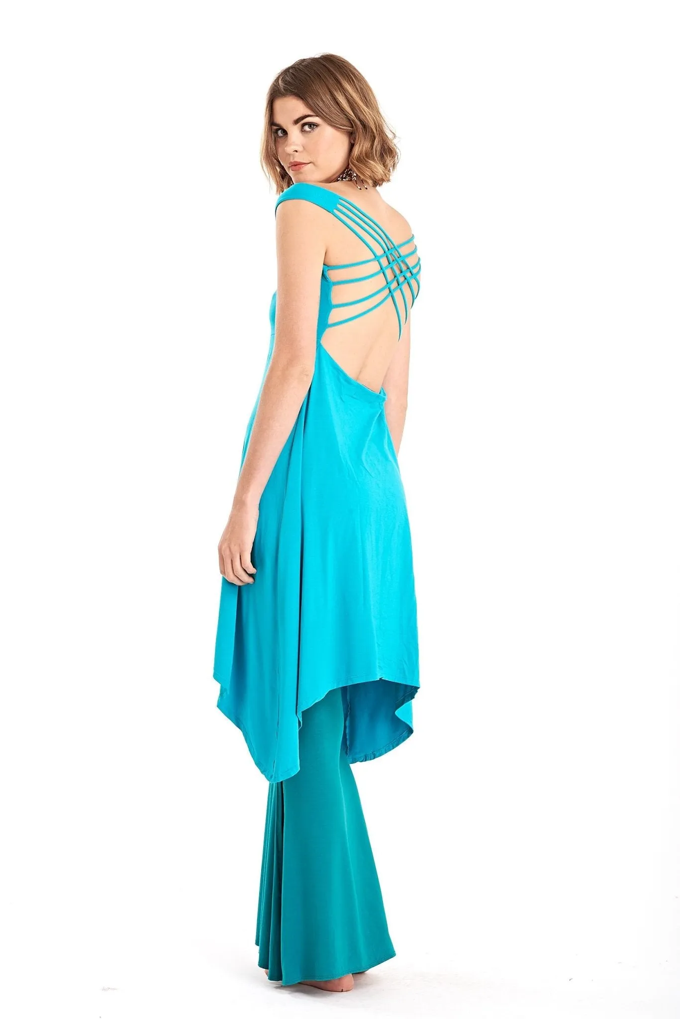 BAMBOO SIDE SLIT SKIRT JADE