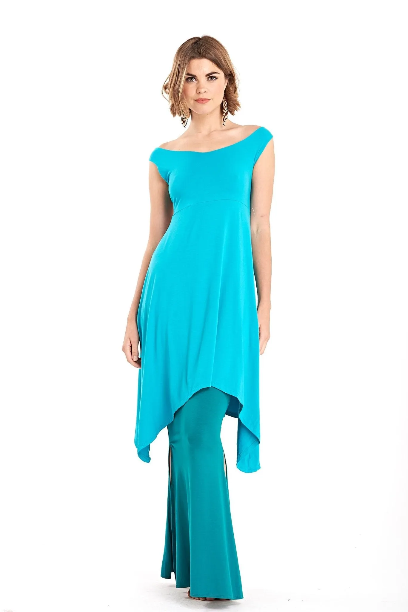 BAMBOO SIDE SLIT SKIRT JADE