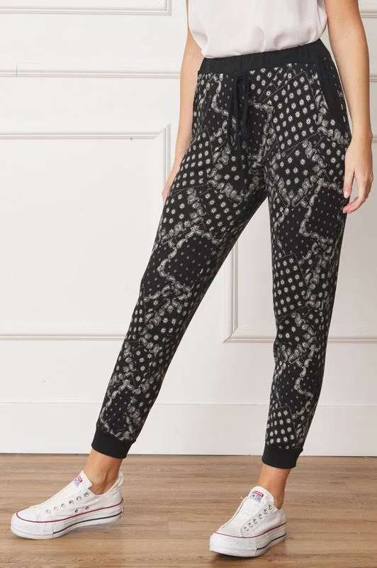 Bandana Paisley Drawstring Jogger choice of colors