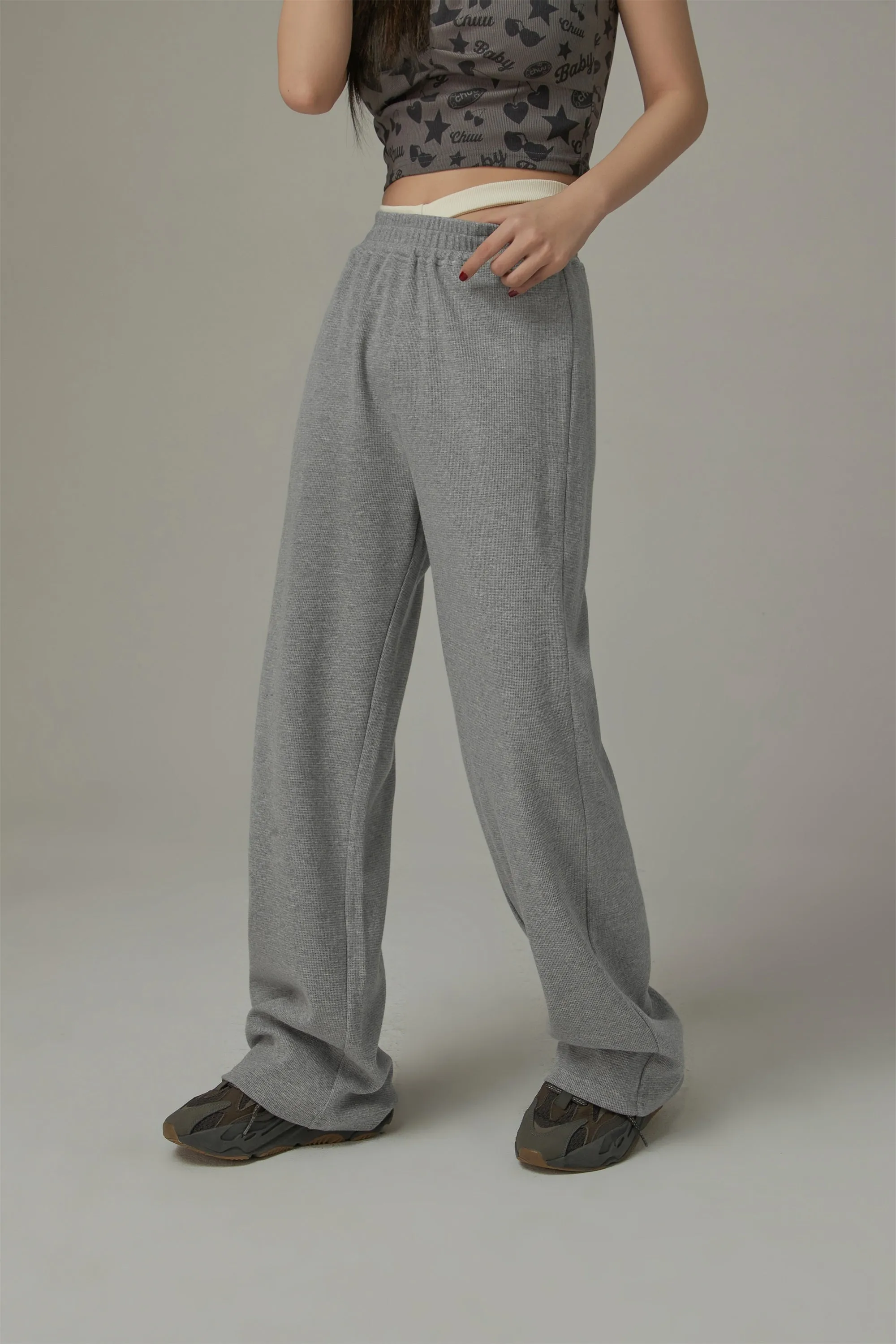 Banding Slit Sweatpants
