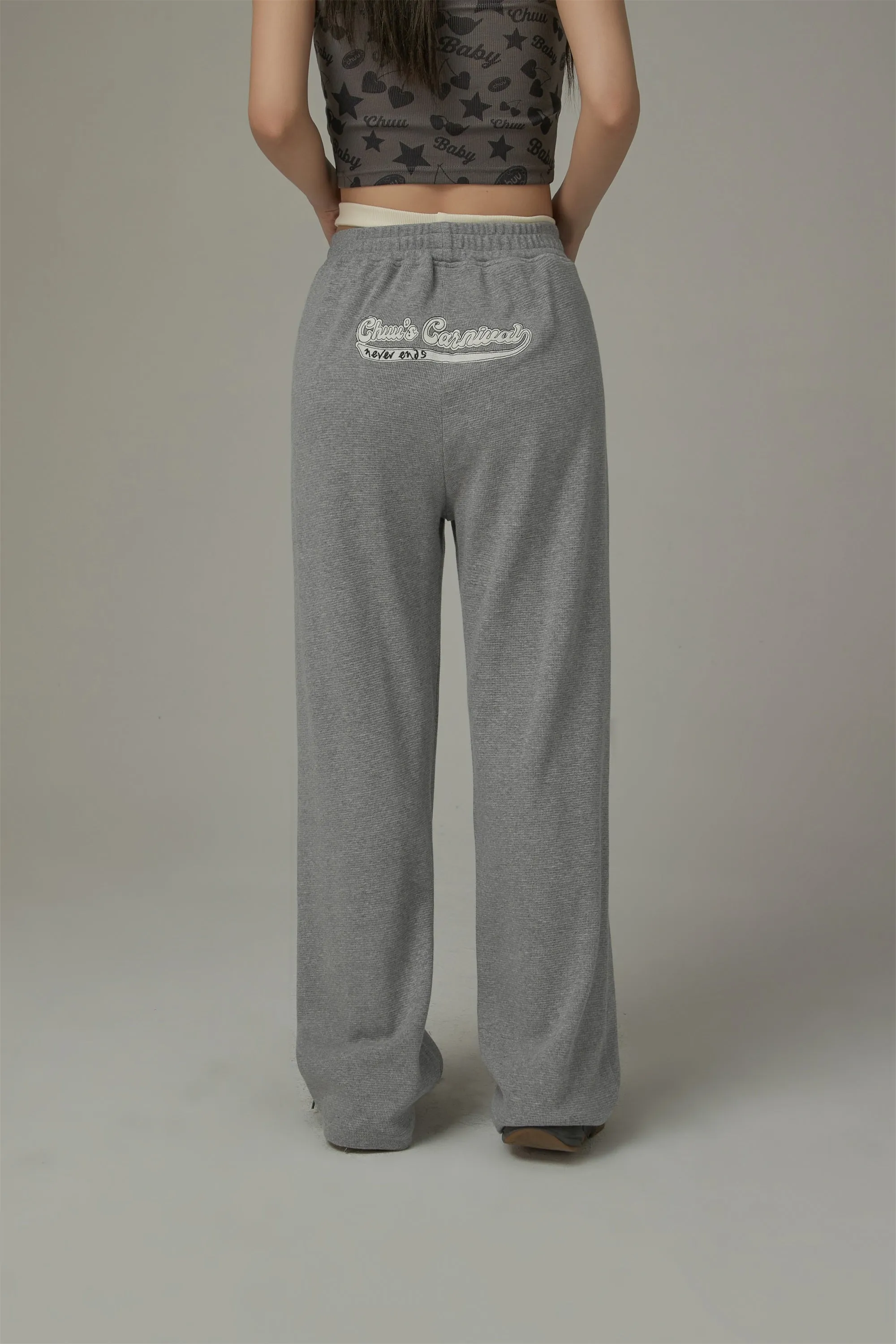 Banding Slit Sweatpants