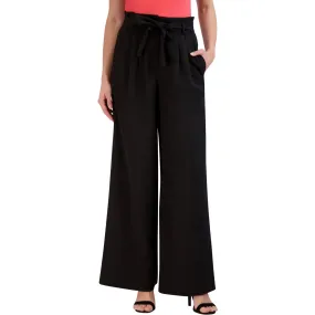 BCBGMAXAZRIA Womens High Waist Paperbag Wide Leg Pants