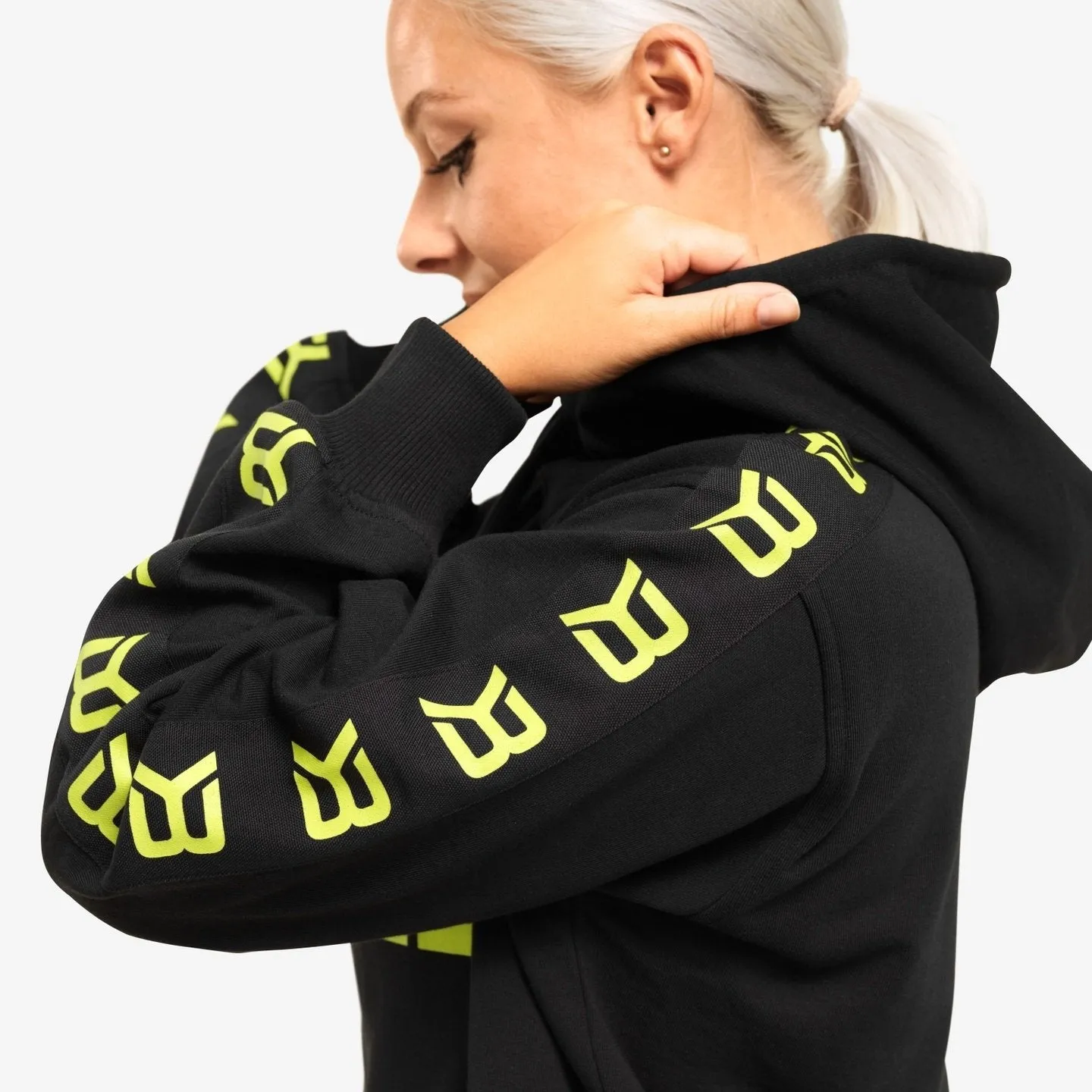 Better Bodies Trinity Hood - Black-Neon