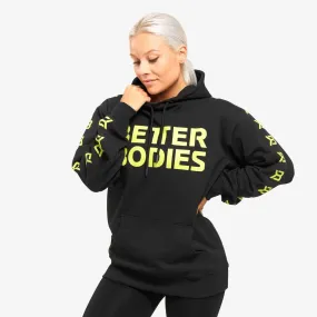 Better Bodies Trinity Hood - Black-Neon