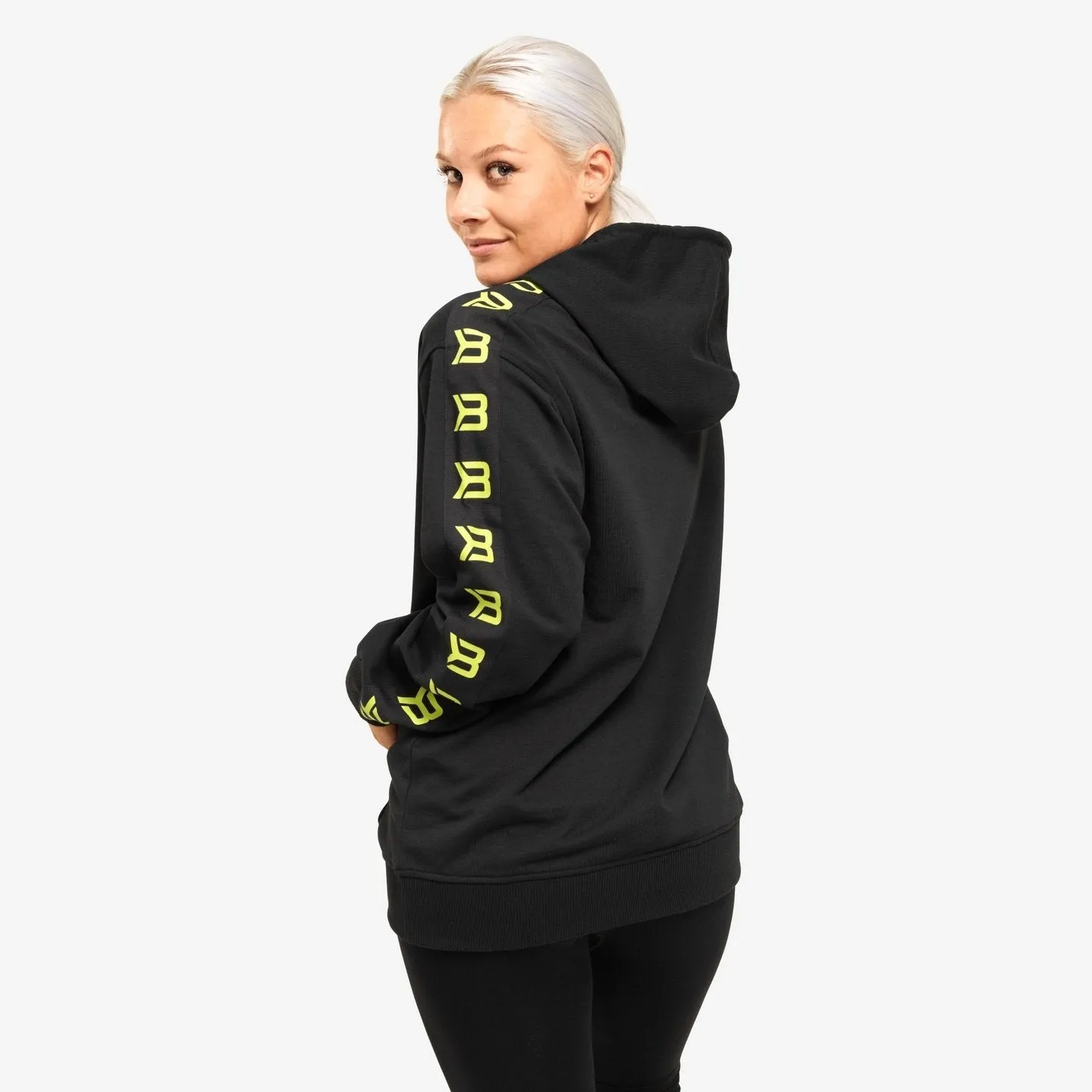 Better Bodies Trinity Hood - Black-Neon