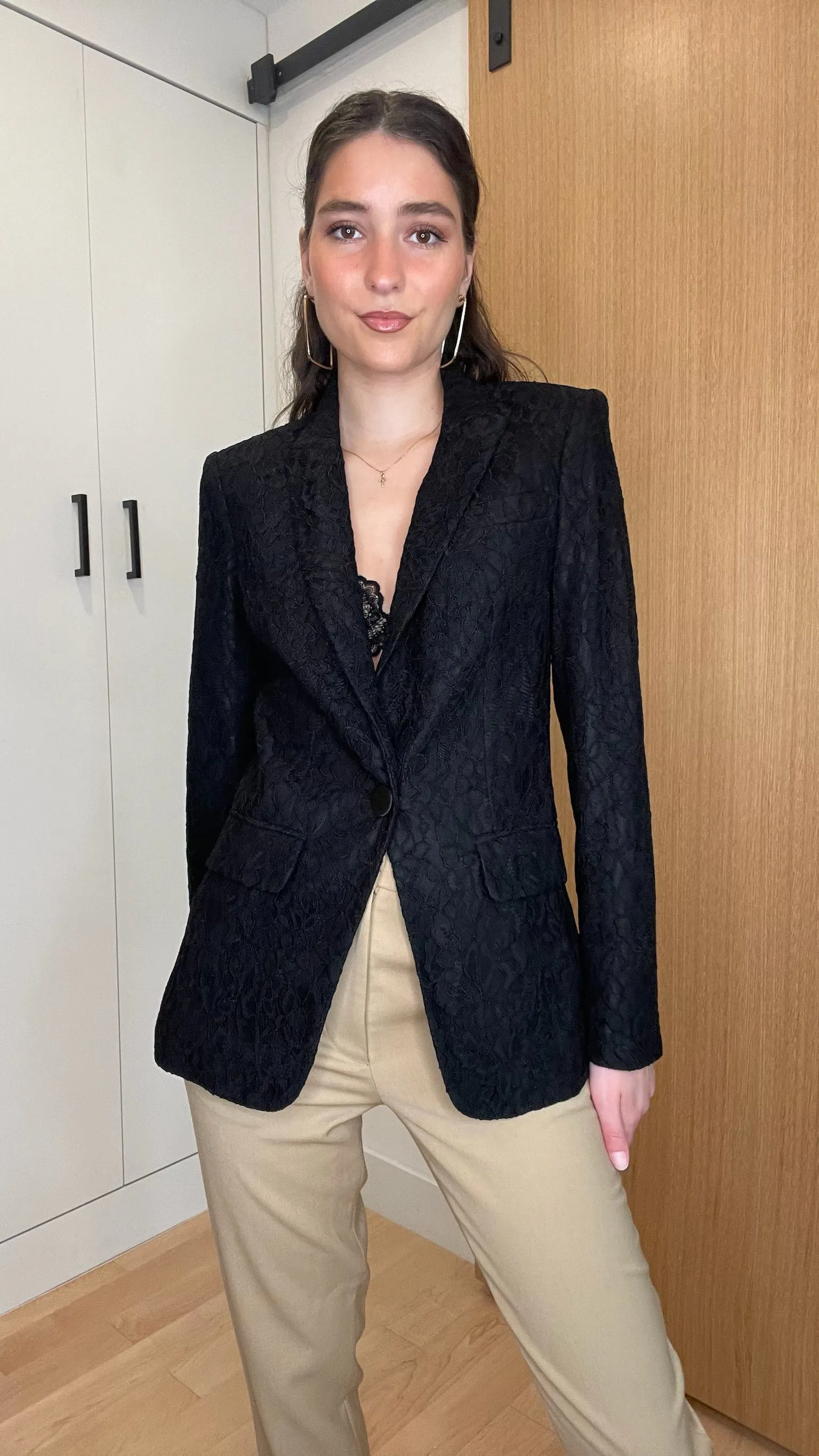 Black Lace Blazer - 0