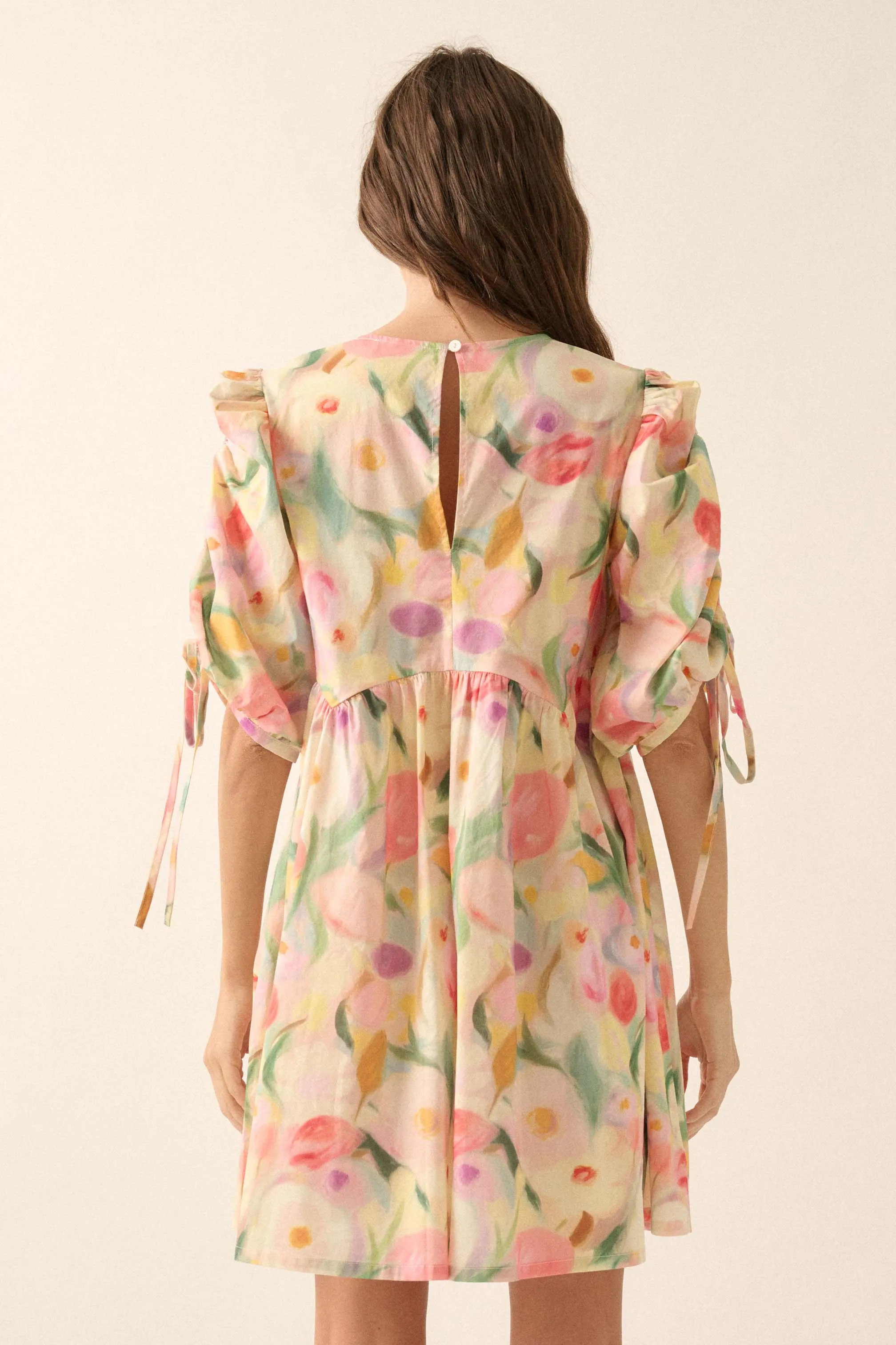 Blossom with Grace Floral Babydoll Mini Dress