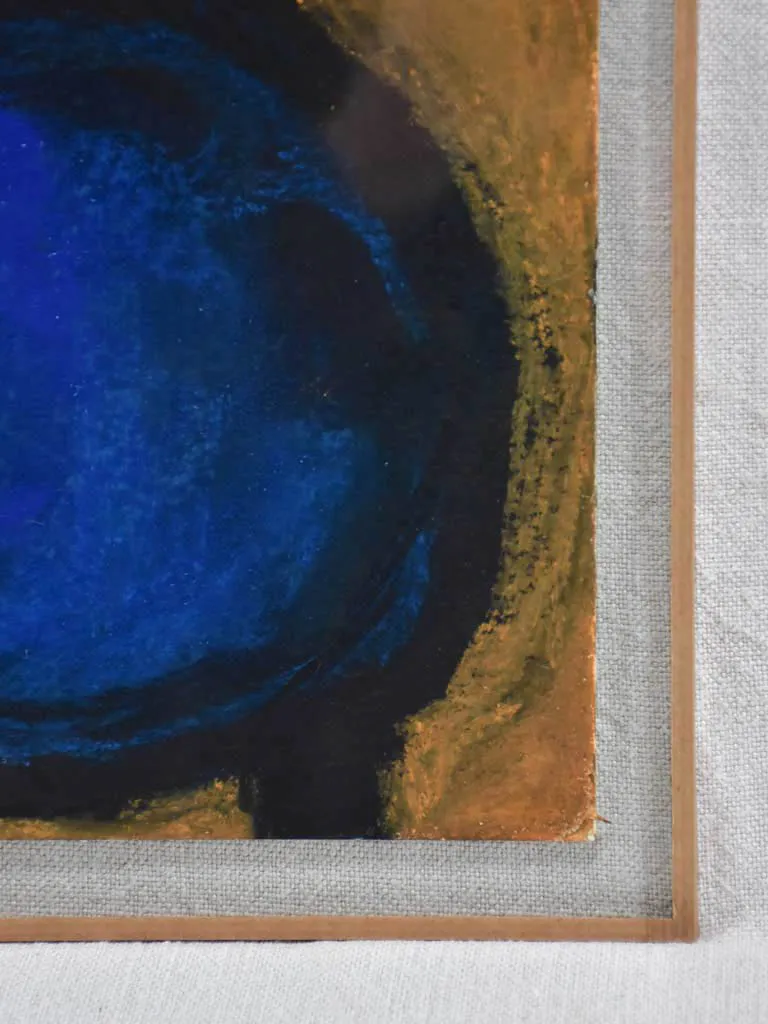 Blue chair - dry pastel on paper - Caroline Beauzon 11¾"