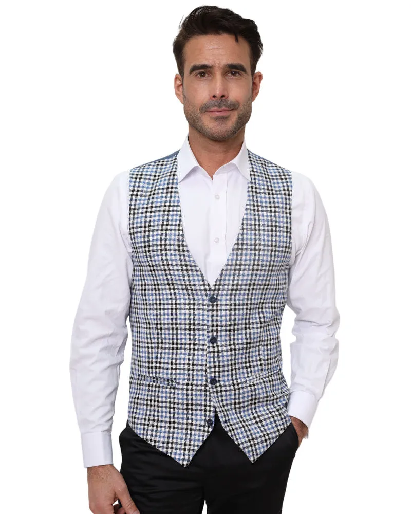 Blue Glen Check Blazer & Waistcoat
