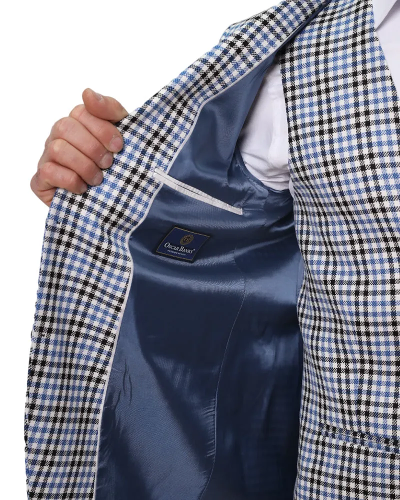 Blue Glen Check Blazer & Waistcoat